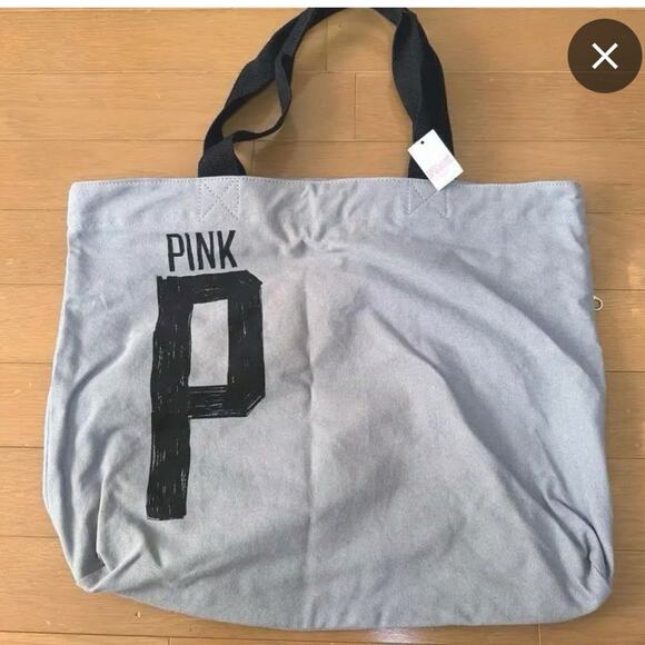 PINK Victoria's Secret Gray Tote Bag - Picture 1 of 3